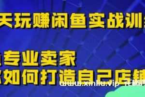 《30天玩赚闲鱼实战训练营》闲鱼专业卖家教你如何打造自己店铺