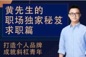 黄先生的《职场独家秘笈求职篇》讲座视频MP4百度云网盘下载